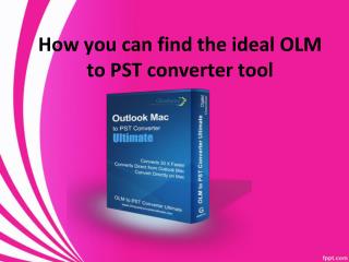 OLM Files to PST Converter Tool