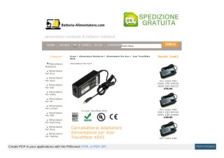 Caricabatterie Adattatore Alimentatore per Acer TravelMate X843