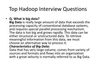 The Best Hadoop Interview Questions & Answers ... - Mindmajix