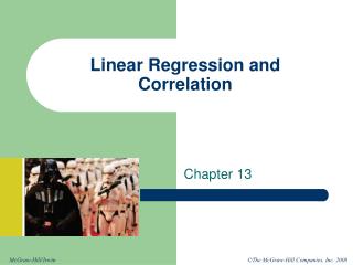 Linear Regression and Correlation