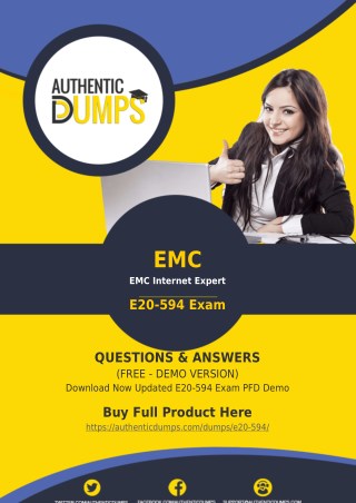 E20-594 Dumps PDF - Ready to Pass for EMC E20-594 Exam