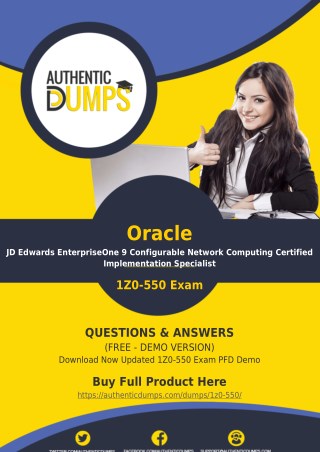 1Z0-550 Dumps PDF - Ready to Pass for Oracle 1Z0-550 Exam