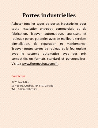 Portes industrielles