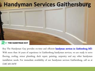 Handyman Services Gaithersburg