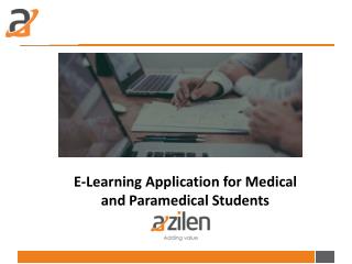 E-Learning Application for Medical and Paramedical Students