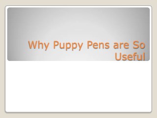 Why puppy Pens are so Useful | Puppy Find Me