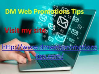 DM Web Promotions Tips