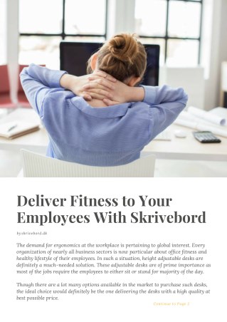 Keep Your Employees Healthy With Sit-Stand Desks!