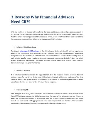 3 Reasons Why Financial Advisors Need CRM