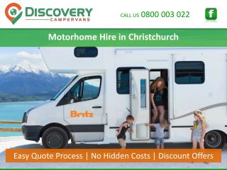 Motorhome Hire in Christchurch