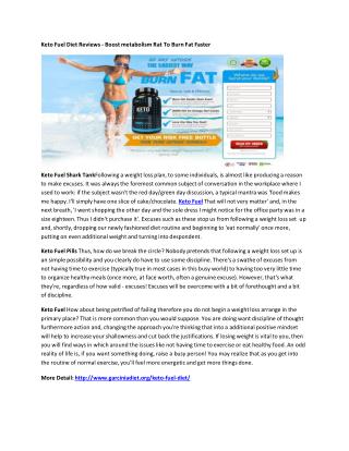 Keto Fuel Diet Shark Tank- Boost Your Energy & Feel Fresh Naturally