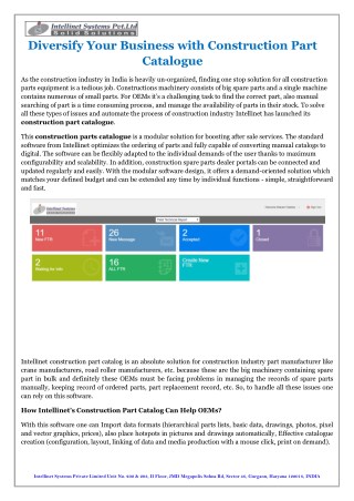 Diversify Your Business with Construction Part Catalogue