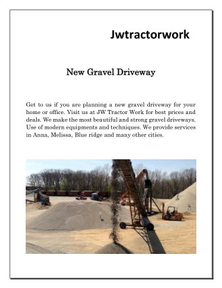 New Gravel Driveway