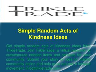 Simple Random Acts of Kindness Ideas