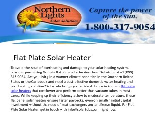 Best Flat Plate Solar Heater