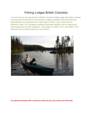 fishing lodges british columbia