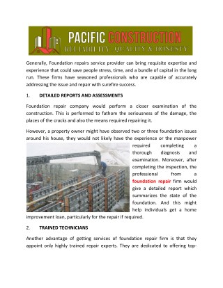 Concrete construction company - www.pacificconstructionca.com