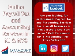 Online Payroll Tax and Accounting Services in NJ & NYC â€“ ParamountTaxGroup.com