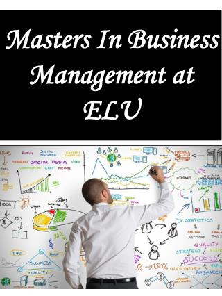 Masters In Business Management at ELU