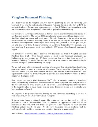 Vaughan Basement Finishing