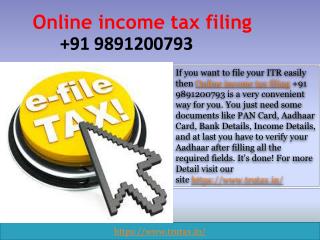 How to Online income tax filing 09891200793