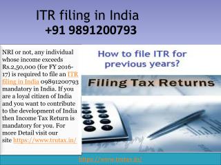 Is ITR filing in India 09891200793 mandatory?