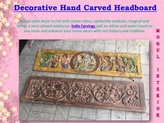 Decorative Hand Carved Headboard