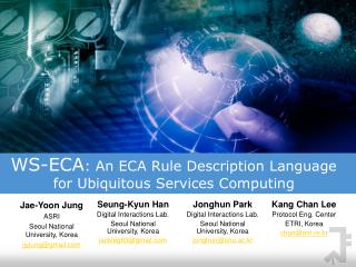 Jae-Yoon Jung ASRI Seoul National University, Korea jjyjung@gmail.com