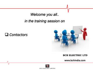 Contactors Manufacturer & Supplier in India | BCH Electric Limited