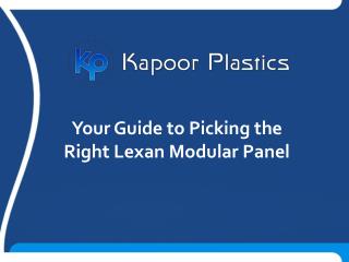Your Guide to Picking the Right Lexan Modular Panel