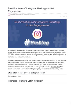 Best Practices of Instagram Hashtags to Get Engagement
