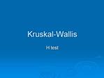 Kruskal-Wallis