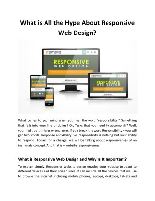 What is All the Hype About Responsive Web Design?