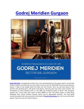 Godrej Meridien Gurgaon