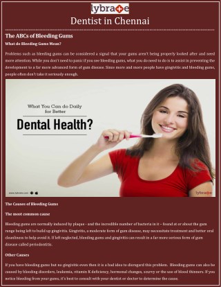 Dentist in Chennai - Lybrate