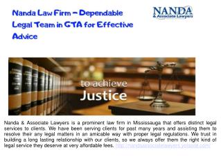 Experienced Law Firm Mississauga