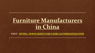 Furniture Manufacturers in China