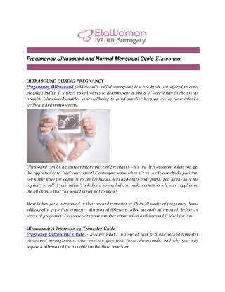 Preganancy Ultrasound and Normal Menstrual Cycle