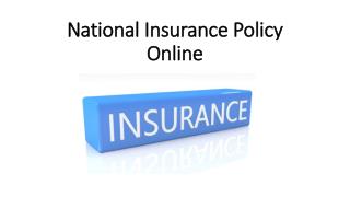 National Insurance Policy Online