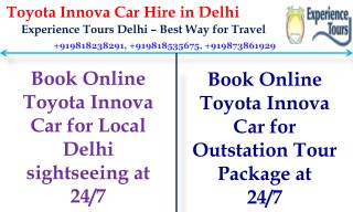 Toyota Innova car Rental in Delhi NCR