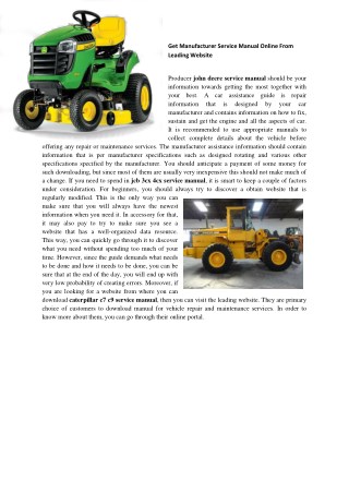 Jcb 3cx 4cx Service Manual