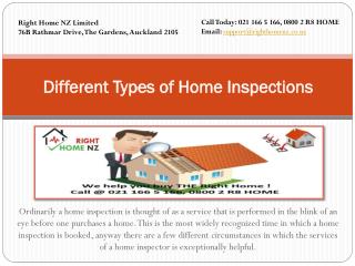 Different Types of Home Inspections