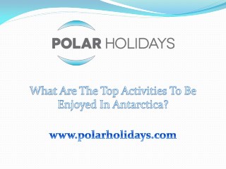 What Are The Top Activities To Be Enjoyed In Antarctica?