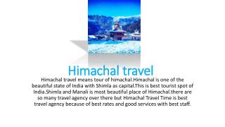 Best Travel Agency of Himachal | Himachal Travel Time