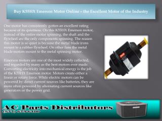 Buy K55HX Emerson Motor Online â€“ the Excellent Motor of the Industry
