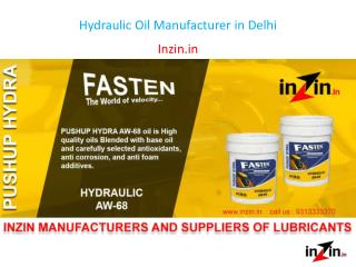 Hydraulic Oil Manufacturer in Delhi