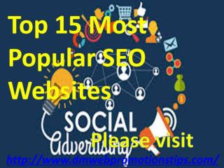 Top 15 Most Popular SEO Websites