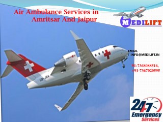 Quick Booking Advanced and Hi-Tech Medical ICU Air Ambulance Services in Amritsar