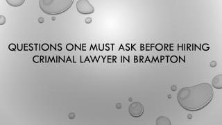 Tips To Hire Criminal Lawyer in Brampton