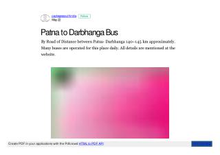 Darbhanga To Patna bus service